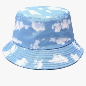 Reversible Head in the Clouds Blue Sky Bucket Hat